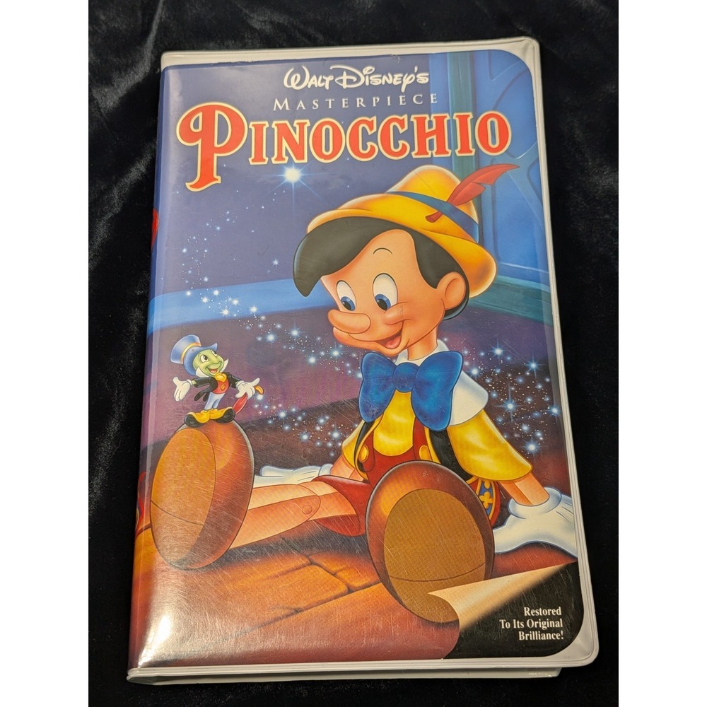 Walt Disney's Pinocchio VHS Masterpiece Collection - Clamshell Case - Vintage